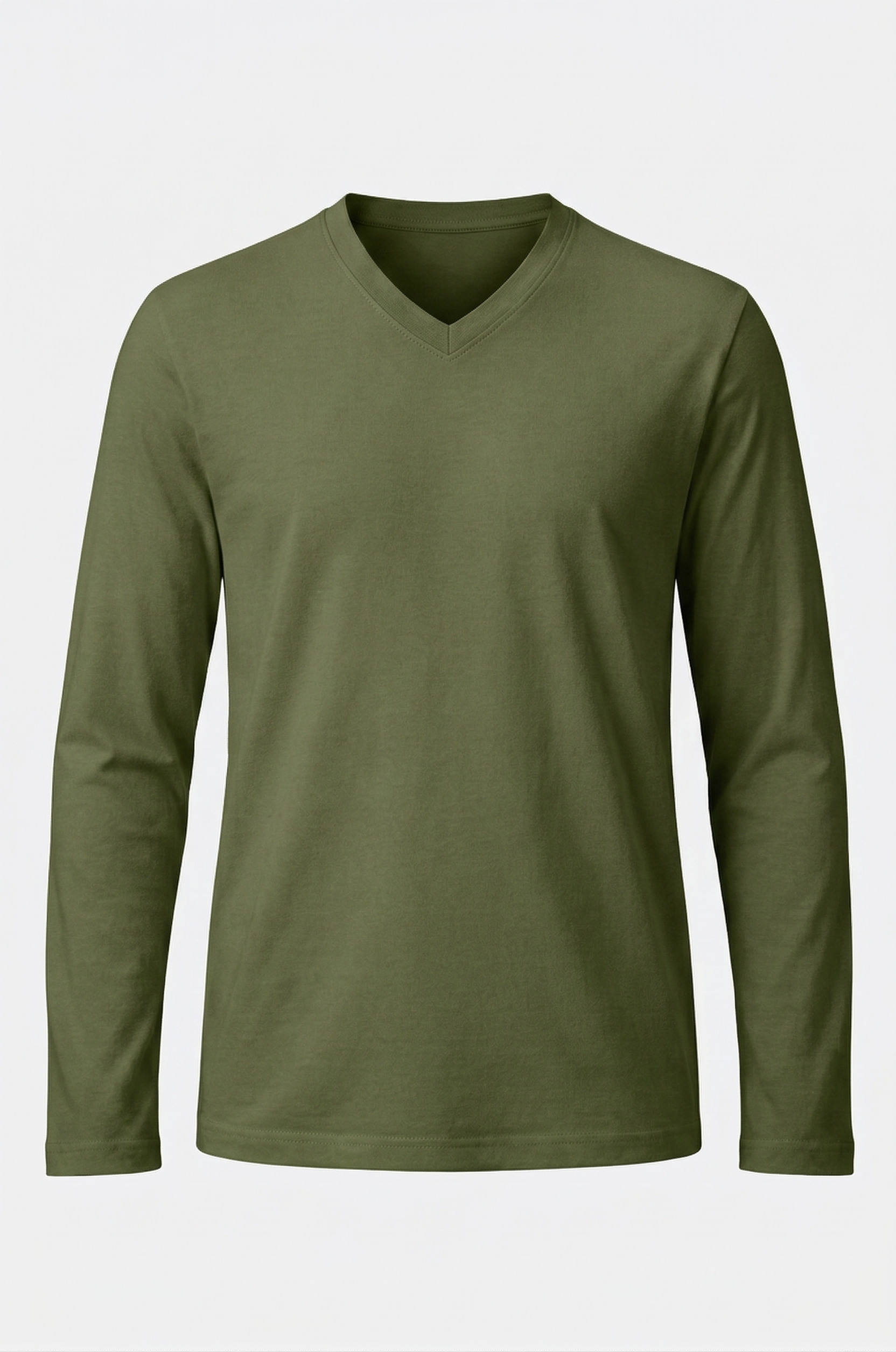 %100 organik pamuktan üretilmiş, haki renk V yaka erkek uzun kollu tişört. Doğal dokusu, rahat kalıbı ve sade tasarımıyla günlük kullanıma uygundur.