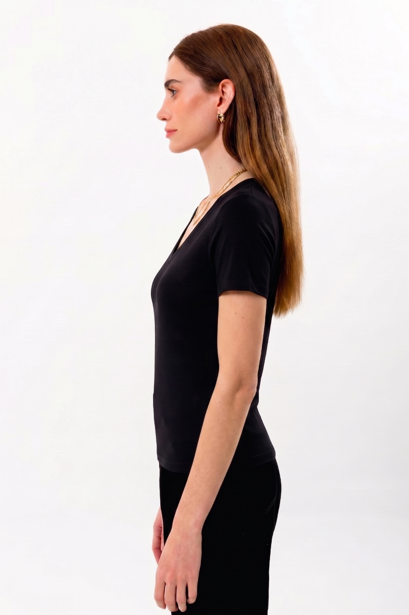 100% Organic Cotton Black Women's Long Sleeve T-Shirt