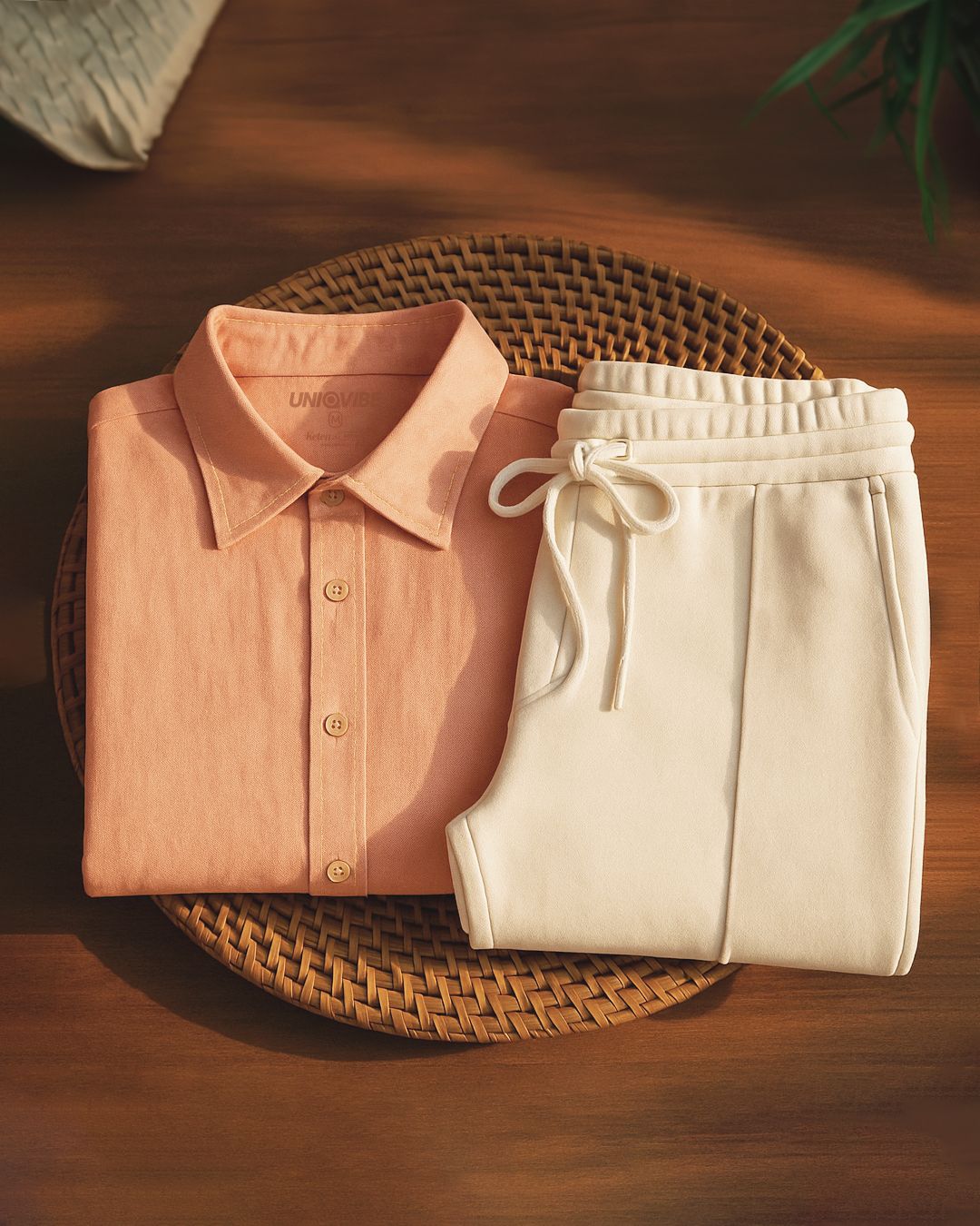 Erkek Ferah Set: Keten Gömlek & Organik Pamuk Sweatpant
