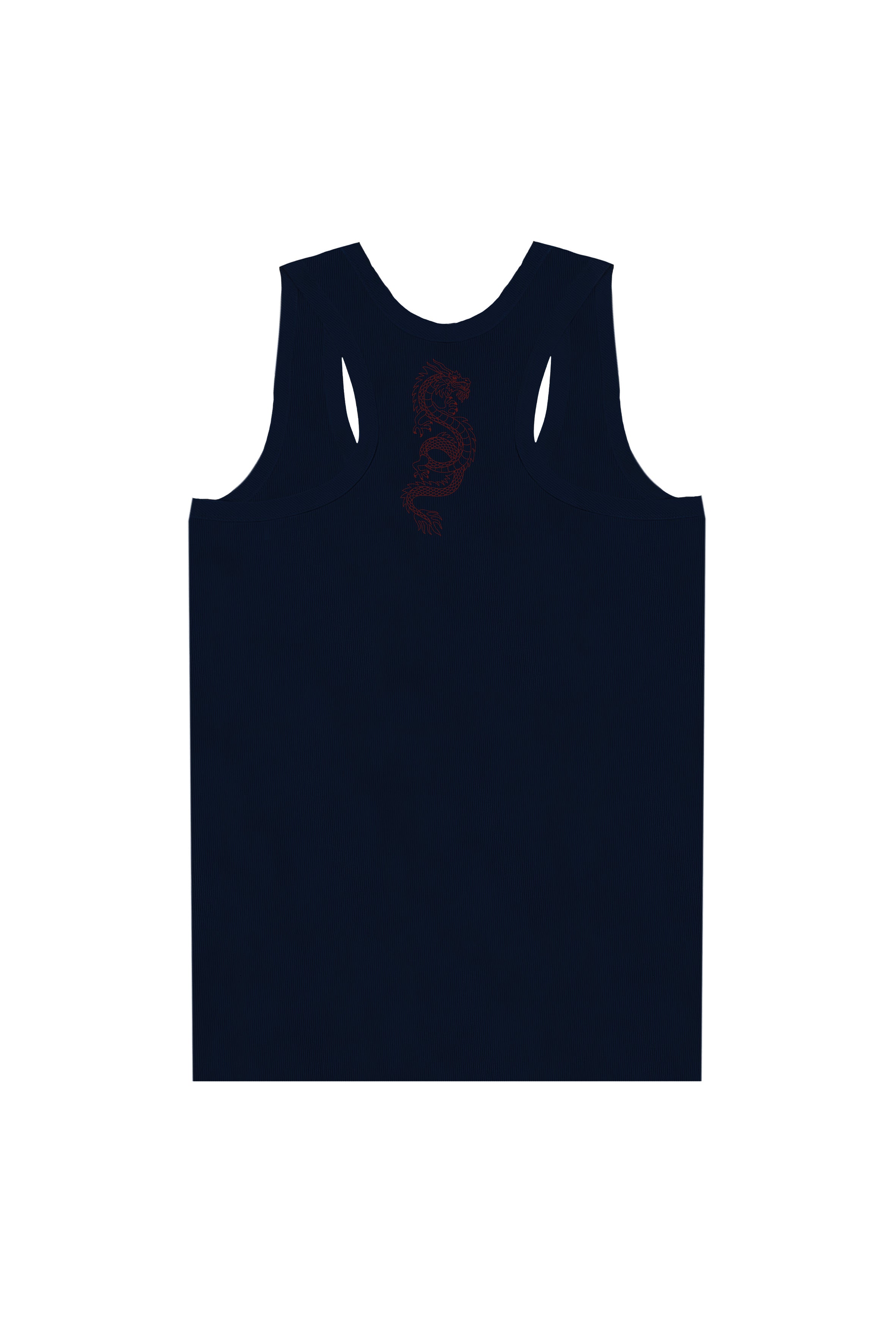 Fitilli Navy Blue Kolsuz Üst