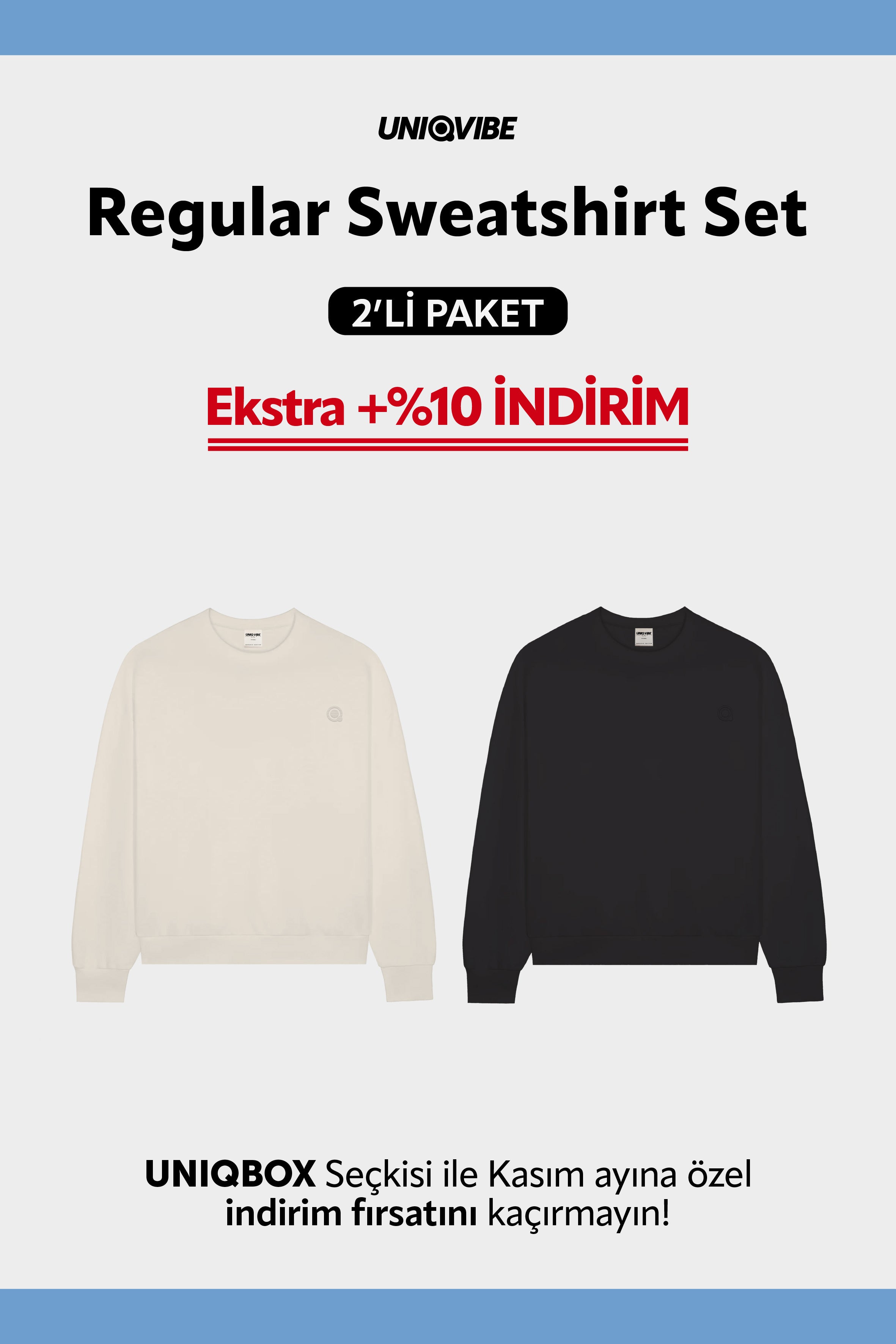 Regular Kadın Sweatshirt Set | UNIQBOX