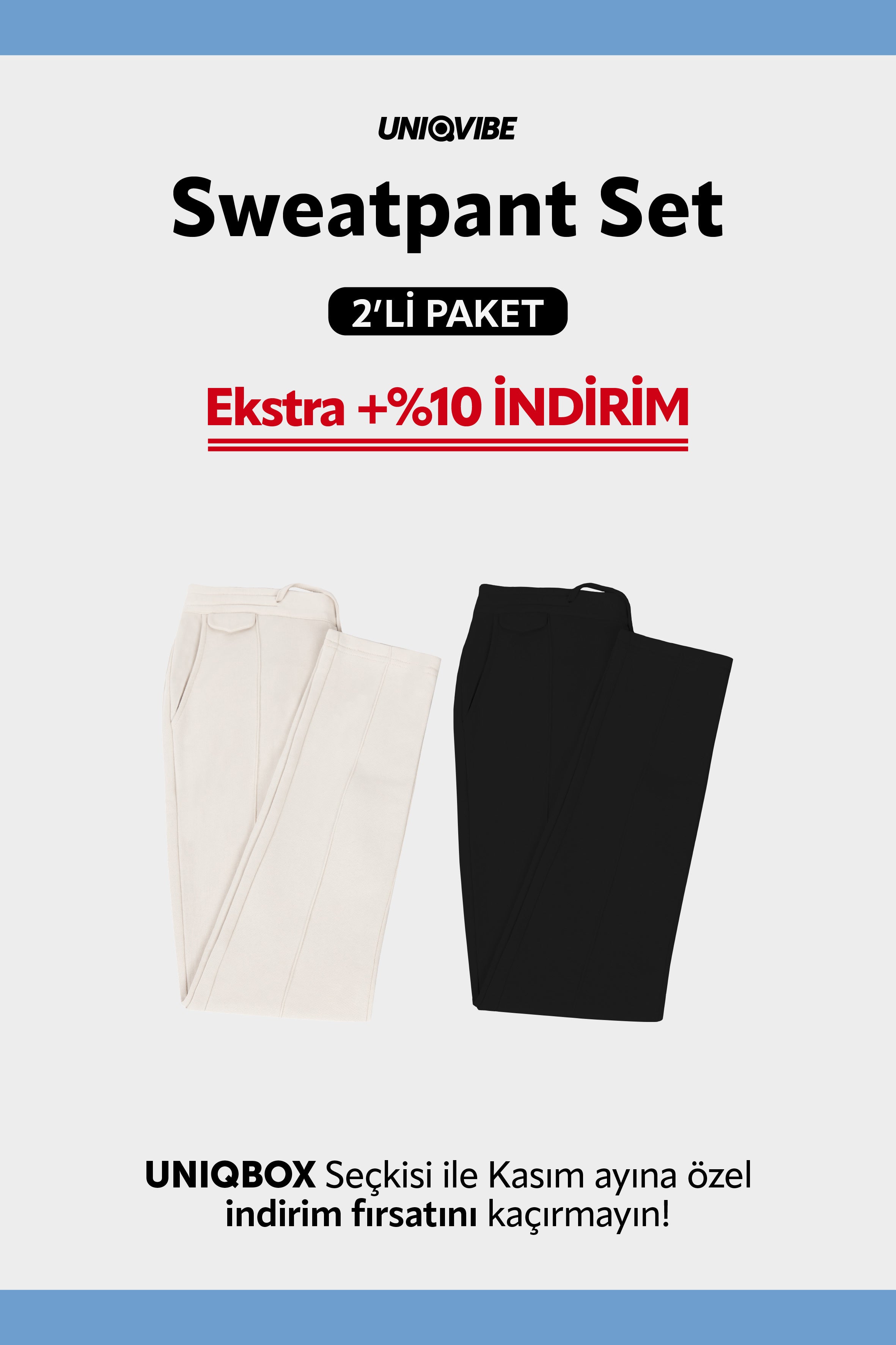 Sweatpant Kadın 2'li Set | UNIQBOX