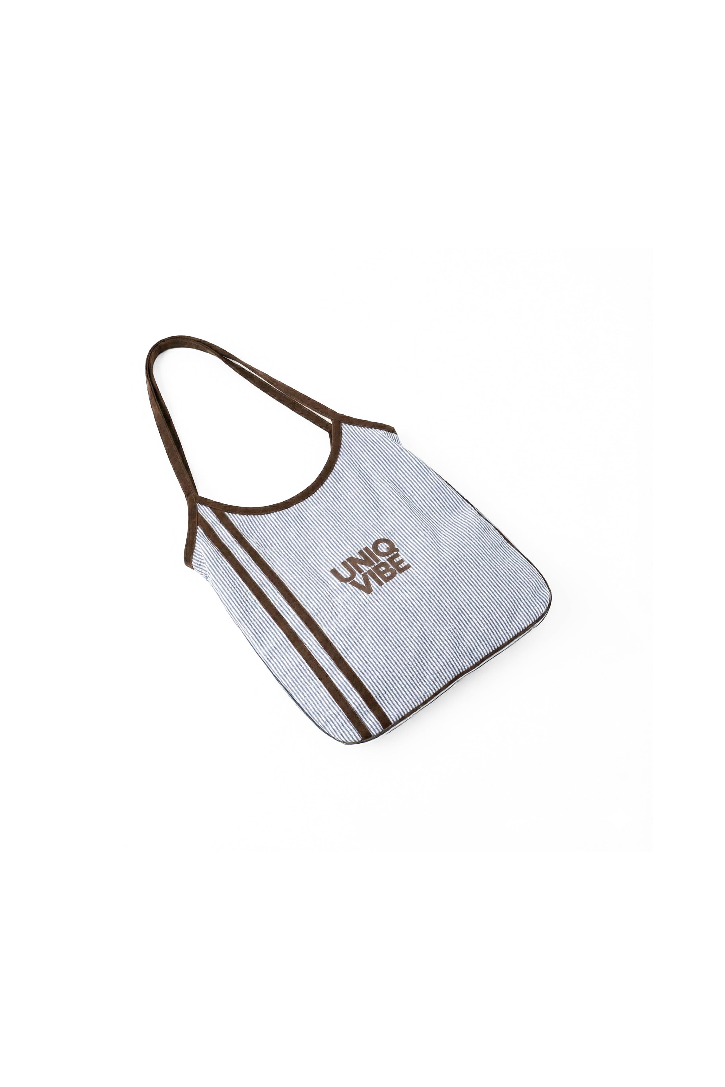 Mavi Çizgili Organik Pamuk Tote Bag – UNIQVIBE