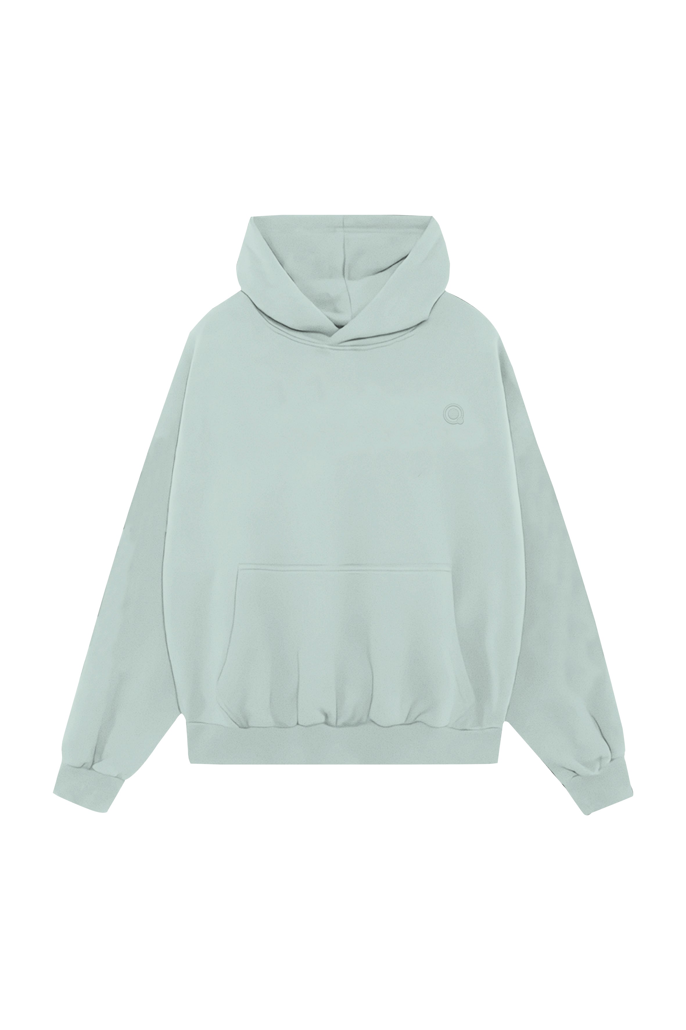 Su Yeşili pamuklu erkek kapüşonlu hoodie #Renk_Su Yeşili