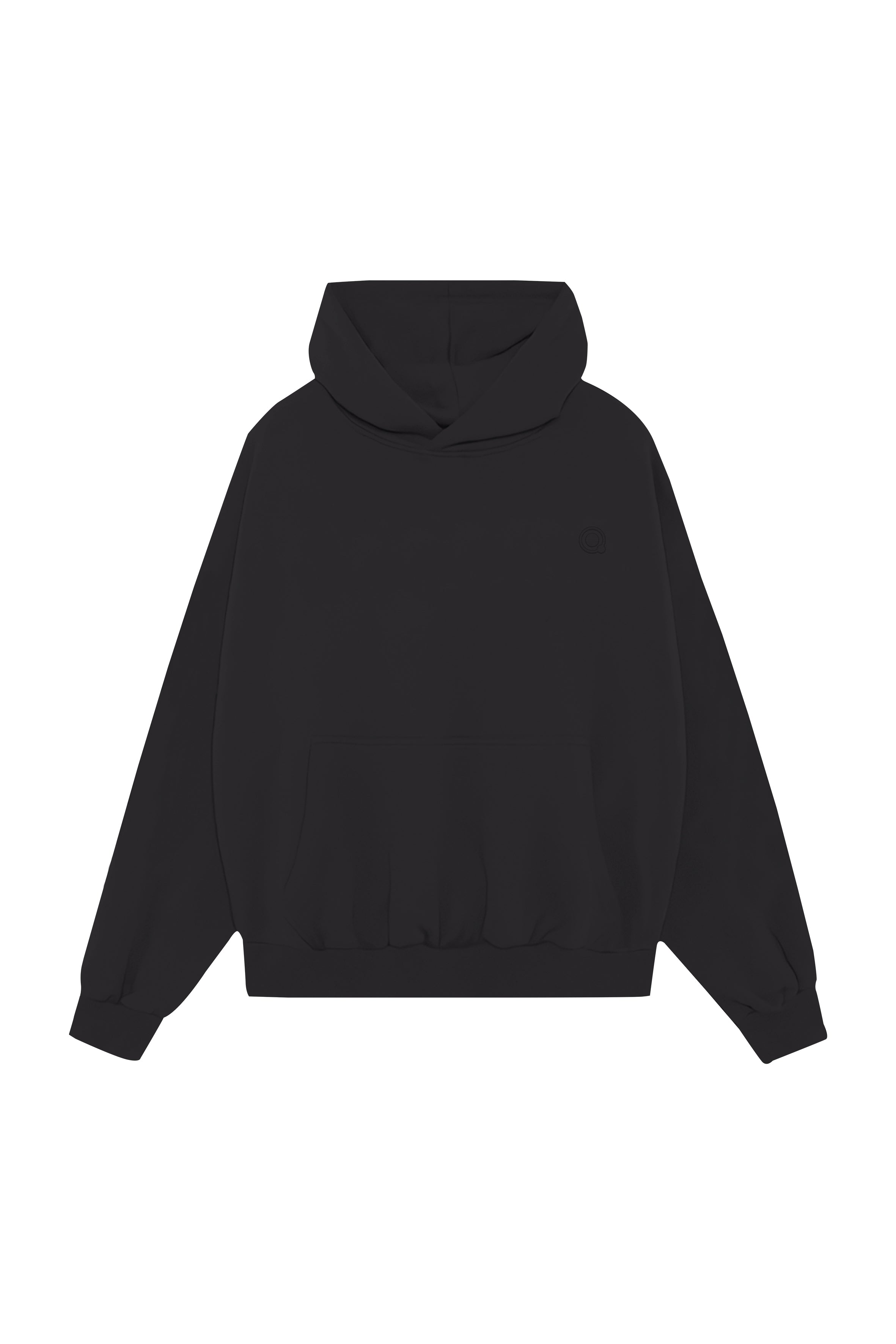 Siyah pamuklu erkek kapüşonlu hoodie #Renk_Siyah