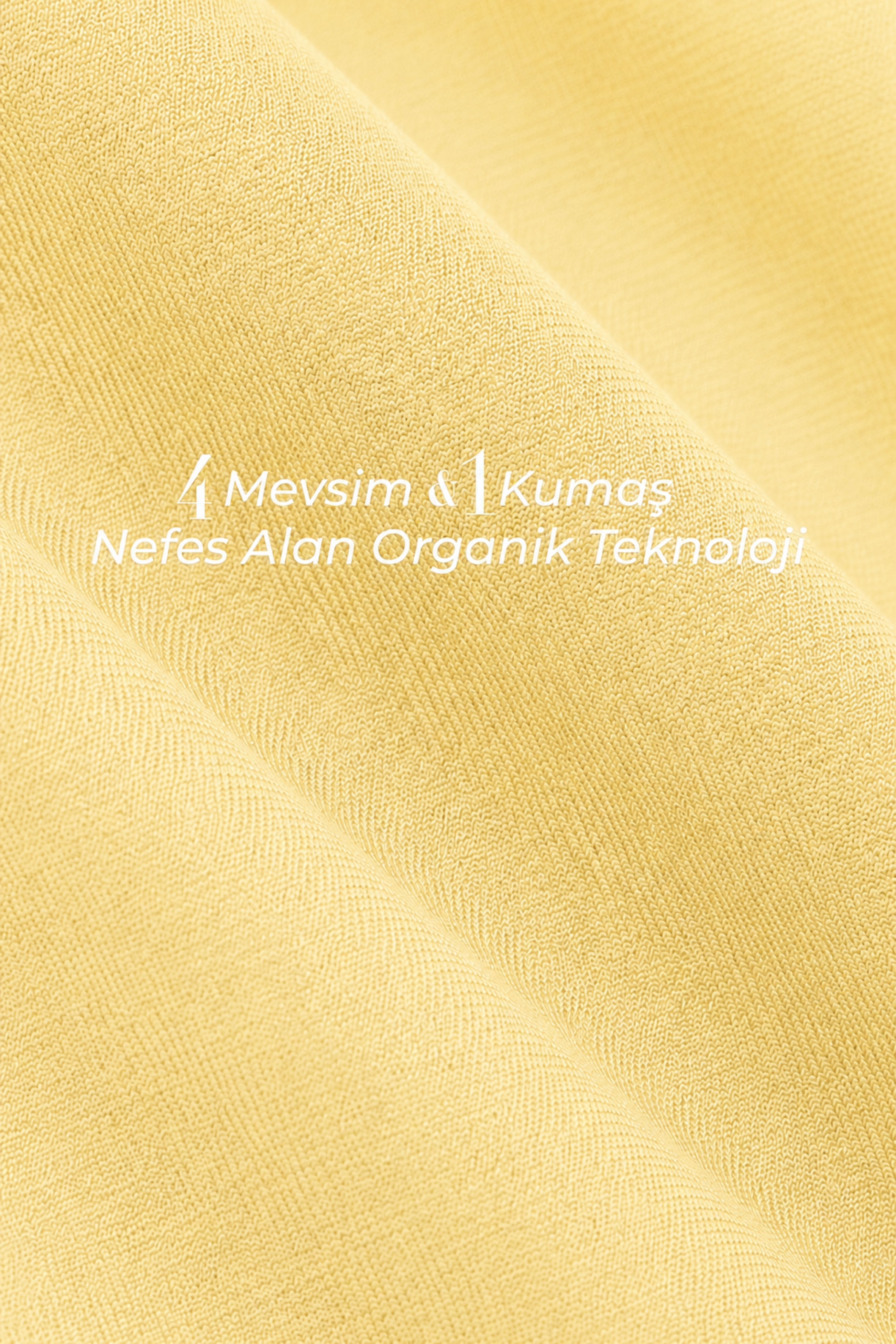 UNIQVIBE pastel tereyağı sarısı kadın sweatpant organik pamuklu kumaş dokusu