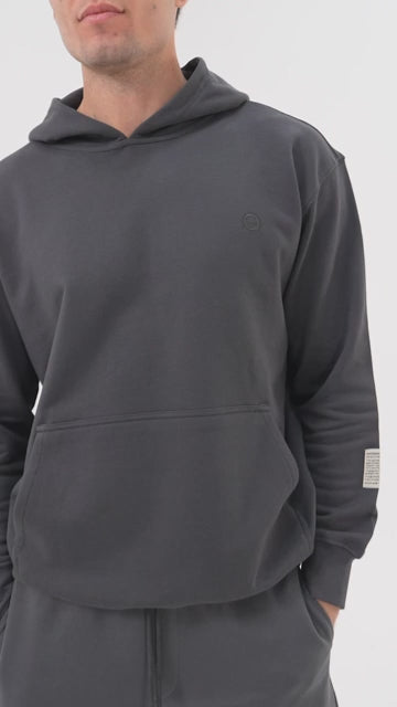 Antrasit pamuklu erkek kapüşonlu hoodie #Renk_Antrasit