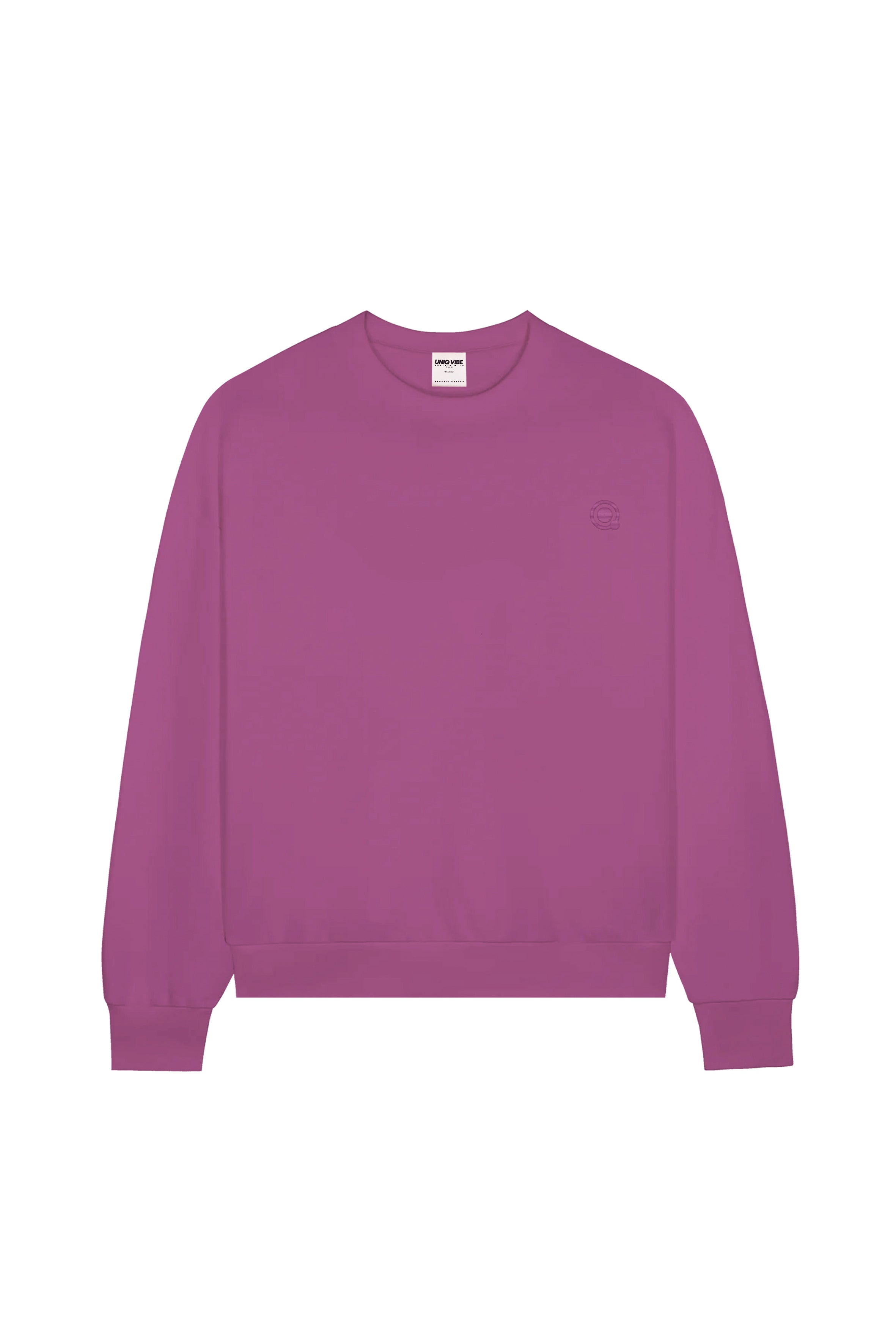 Mor pamuklu erkek regular sweatshirt #Renk_Mor